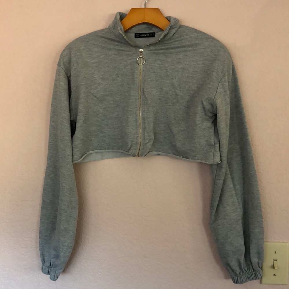 Jeuvre crop zip down top size xs